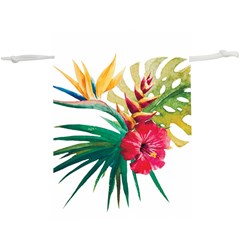 Tropical Flowers  Lightweight Drawstring Pouch (xl) by goljakoff