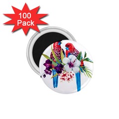 Tropical Parrots 1 75  Magnets (100 Pack)  by goljakoff