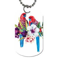 Tropical Parrots Dog Tag (one Side) by goljakoff