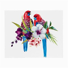 Tropical Parrots Small Glasses Cloth by goljakoff