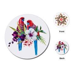 Tropical Parrots Playing Cards Single Design (round) by goljakoff