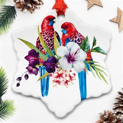 Tropical Parrots Ornament (snowflake) by goljakoff