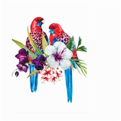 Tropical Parrots Large Garden Flag (two Sides) by goljakoff