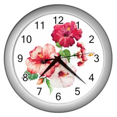 Flawers Wall Clock (silver) by goljakoff