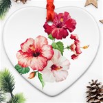 Flawers Heart Ornament (Two Sides) Front