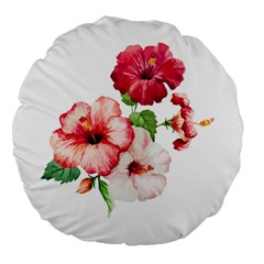 Flawers Large 18  Premium Flano Round Cushions by goljakoff