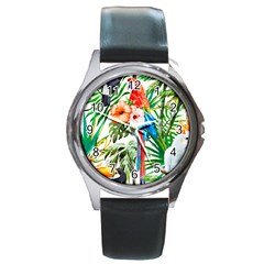 Jungle Round Metal Watch by goljakoff