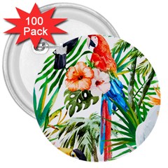 Jungle 3  Buttons (100 Pack)  by goljakoff