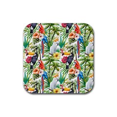 Jungle Birds Rubber Coaster (square)  by goljakoff