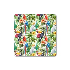 Jungle Birds Square Magnet by goljakoff