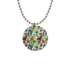 Jungle Birds 1  Button Necklace by goljakoff