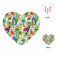 Jungle Birds Playing Cards Single Design (heart) by goljakoff