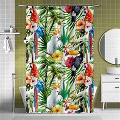 Jungle Birds Shower Curtain 48  X 72  (small)  by goljakoff