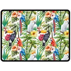 Jungle Birds Double Sided Fleece Blanket (large)  by goljakoff