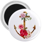 Flowers anchor 3  Magnets Front