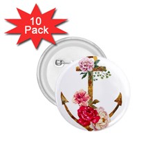 Flowers Anchor 1 75  Buttons (10 Pack) by goljakoff