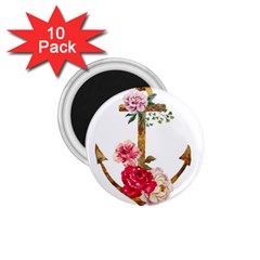 Flowers Anchor 1 75  Magnets (10 Pack)  by goljakoff