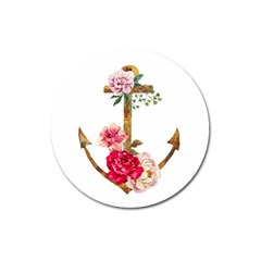 Flowers Anchor Magnet 3  (round) by goljakoff