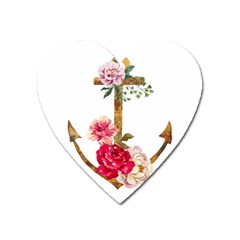 Flowers Anchor Heart Magnet by goljakoff