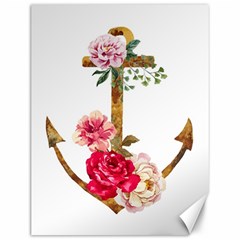 Flowers Anchor Canvas 12  X 16  by goljakoff