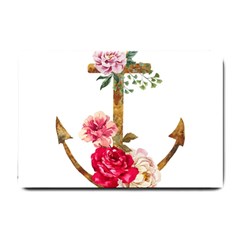 Flowers Anchor Small Doormat  by goljakoff