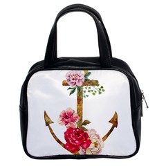 Flowers Anchor Classic Handbag (two Sides) by goljakoff