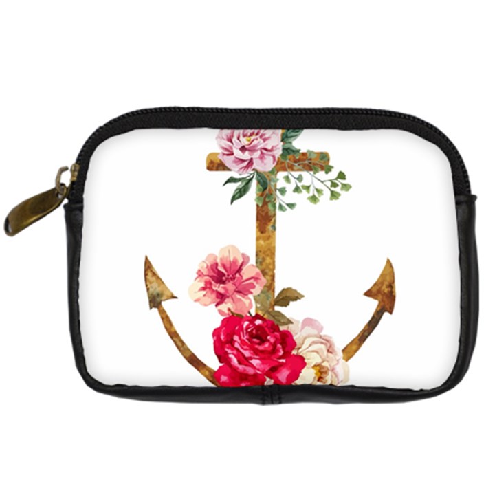 Flowers anchor Digital Camera Leather Case