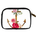 Flowers anchor Digital Camera Leather Case Back