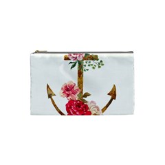 Flowers Anchor Cosmetic Bag (small) by goljakoff