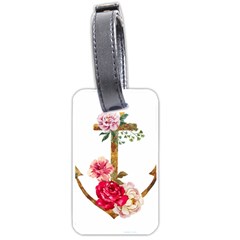 Flowers Anchor Luggage Tag (one Side) by goljakoff