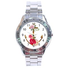 Flowers Anchor Stainless Steel Analogue Watch by goljakoff