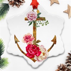 Flowers Anchor Ornament (snowflake) by goljakoff