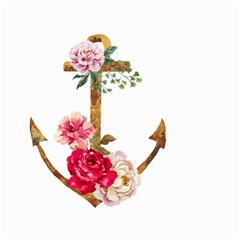 Flowers Anchor Small Garden Flag (two Sides) by goljakoff