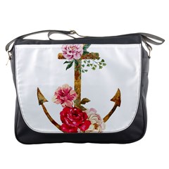 Flowers Anchor Messenger Bag by goljakoff