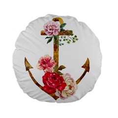 Flowers Anchor Standard 15  Premium Round Cushions by goljakoff