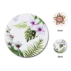 Flowers Playing Cards Single Design (round) by goljakoff