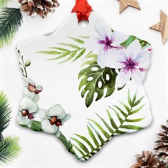 Flowers Snowflake Ornament (two Sides)