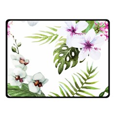 Flowers Double Sided Fleece Blanket (small)  by goljakoff