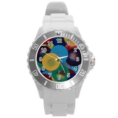 Kaleidoscope Round Plastic Sport Watch (L)