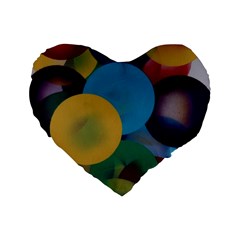 Kaleidoscope Standard 16  Premium Heart Shape Cushions by WILLBIRDWELL