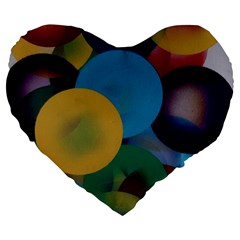 Kaleidoscope Large 19  Premium Heart Shape Cushions by WILLBIRDWELL