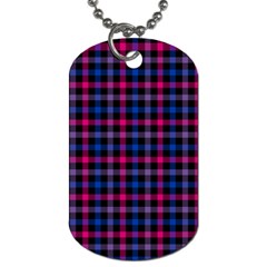 Bisexual Pride Checkered Plaid Dog Tag (two Sides)