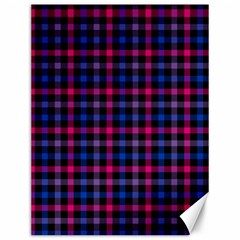 Bisexual Pride Checkered Plaid Canvas 12  X 16  by VernenInk