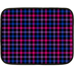 Bisexual Pride Checkered Plaid Fleece Blanket (mini) by VernenInk