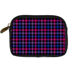 Bisexual Pride Checkered Plaid Digital Camera Leather Case by VernenInk