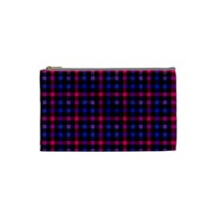 Bisexual Pride Checkered Plaid Cosmetic Bag (small) by VernenInk