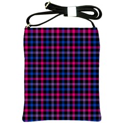 Bisexual Pride Checkered Plaid Shoulder Sling Bag