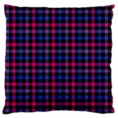 Bisexual Pride Checkered Plaid Large Cushion Case (two Sides)