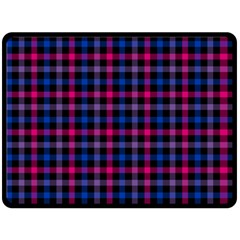 Bisexual Pride Checkered Plaid Double Sided Fleece Blanket (large)  by VernenInk