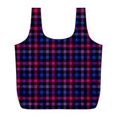 Bisexual Pride Checkered Plaid Full Print Recycle Bag (l) by VernenInk